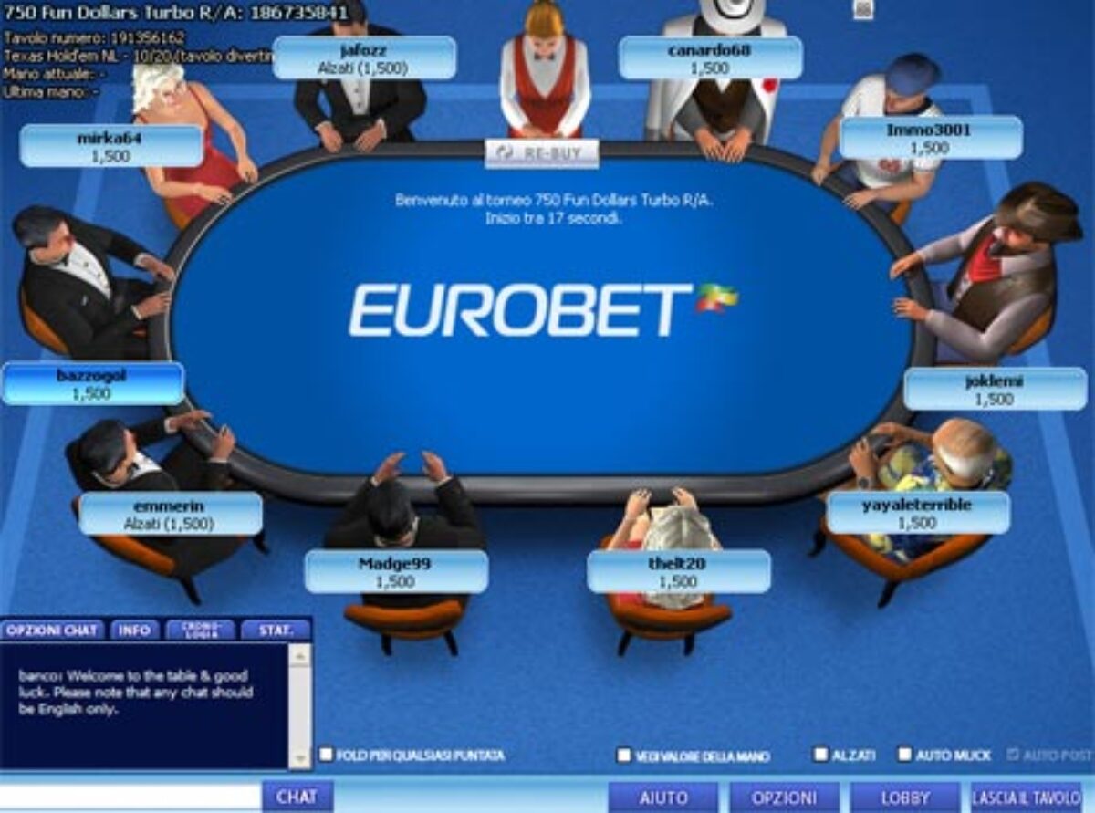 Eurobet poker deals