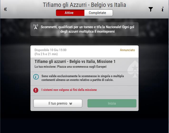 missione tifiamo azzurri pokerstars